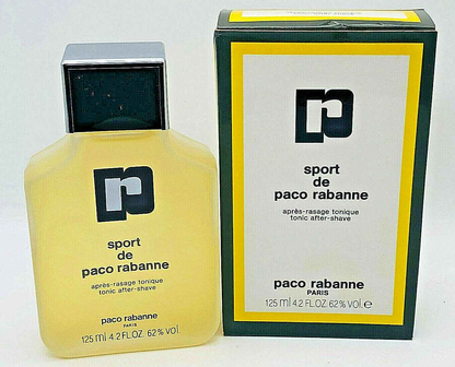 Profumo Sport Paco Rabanne Vintage in flacone da 125 ml con confezione originale per un tocco di eleganza