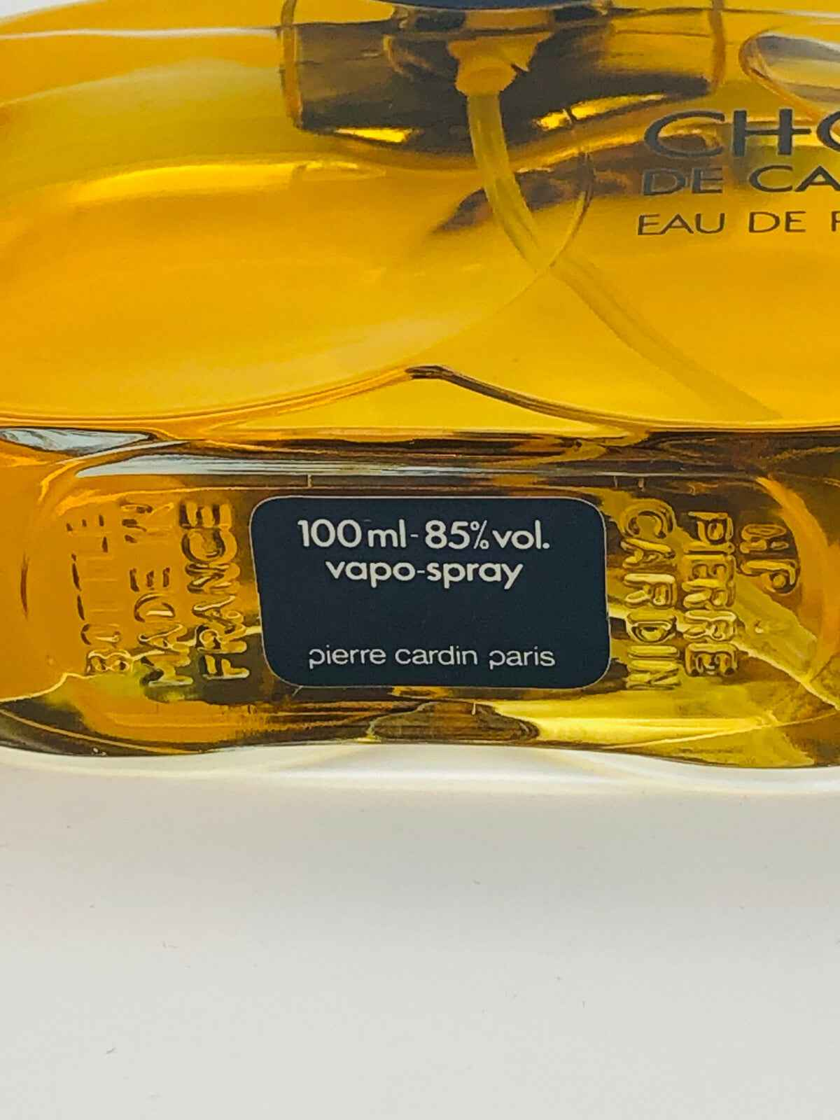 Profumo Pierre Cardin Choc Vintage in flacone da 100 ml con vaporizzatore per una fragranza iconica