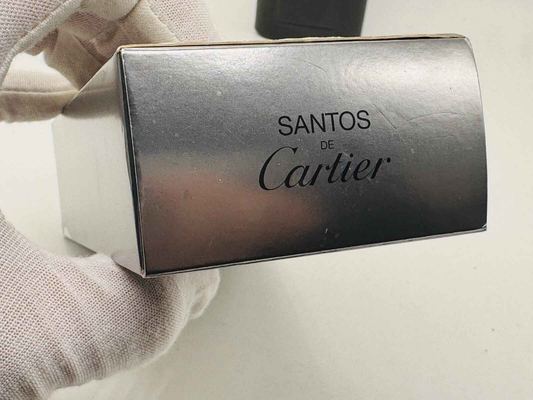 Scatola del Profumo Cartier Santos Vintage, elegante e distintiva, con il logo Cartier