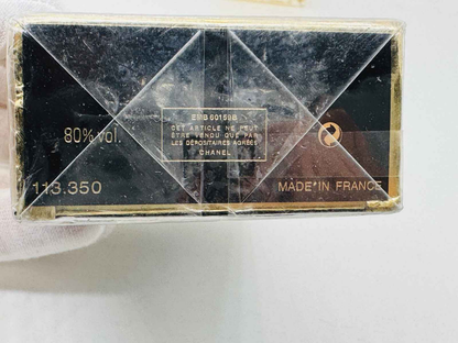 Scatola vintage del profumo Coco Chanel Vintage con marchio e specifiche del prodotto