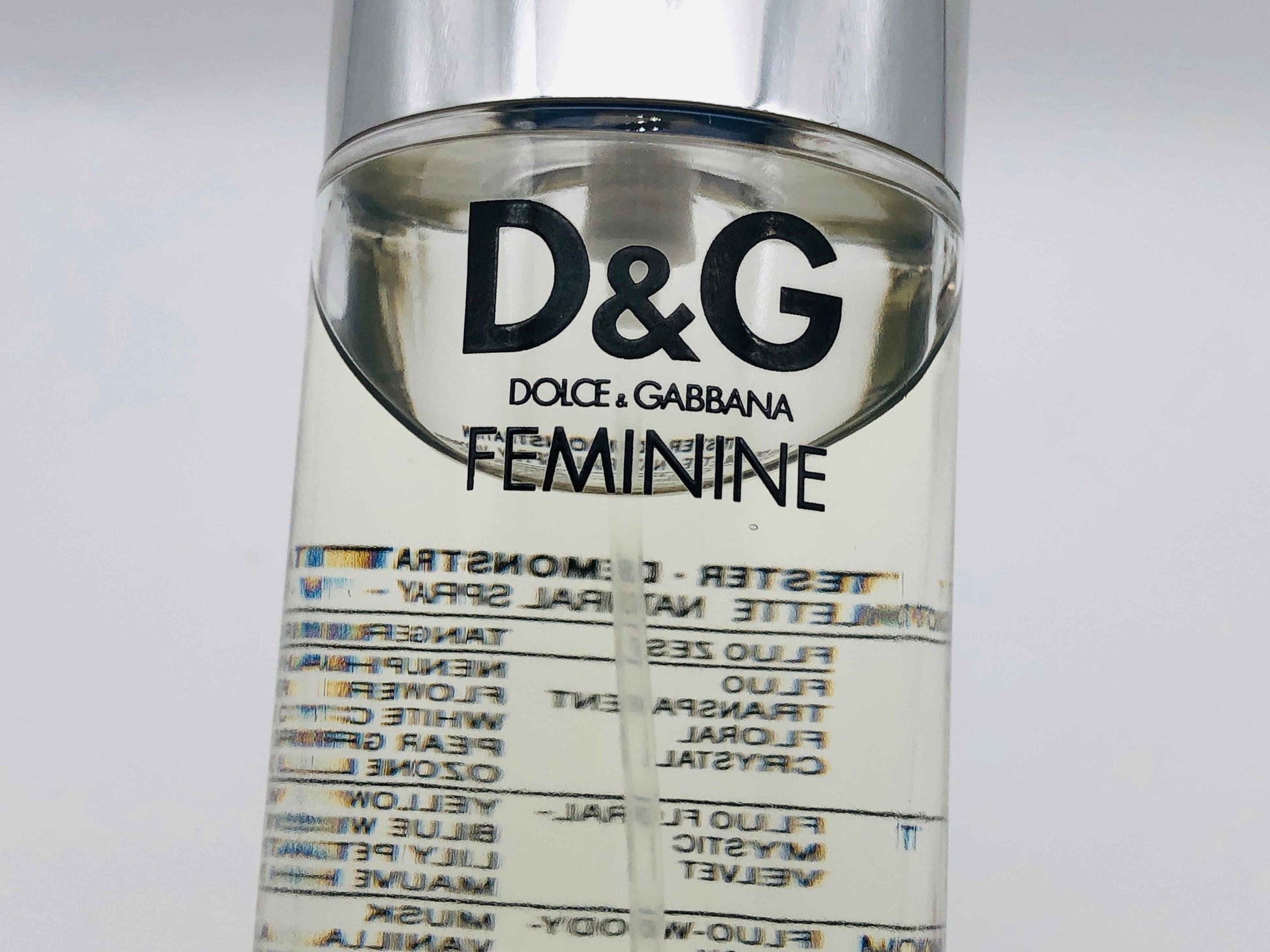 Flacone di profumo Dolce E Gabbana Feminine 100 Ml Vintage Edt Spray D&G Donna Woman con etichetta elegante