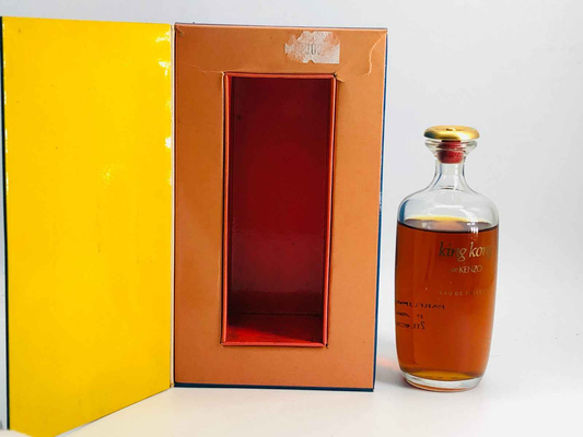 Profumo Kenzo King Kong Vintage in bottiglia con scatola colorata, aroma unico e vintage