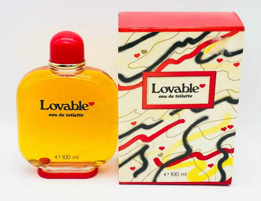 Profumo Lovable Vintage in flacone giallo da 100 ml con confezione colorata e design moderno