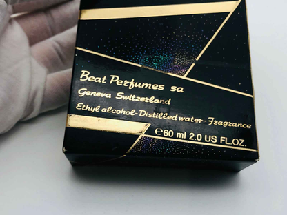 Scatola di profumo Michael Jackson da 60 ml con design elegante e informazioni sui componenti