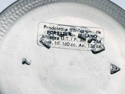 Base del profumo Roberta Di Camerino Vintage con etichetta di produzione e dettagli della confezione