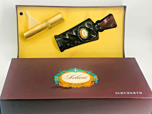 Scatola del profumo Schuberth Selavi Vintage con flacone e campioncino in elegante confezione