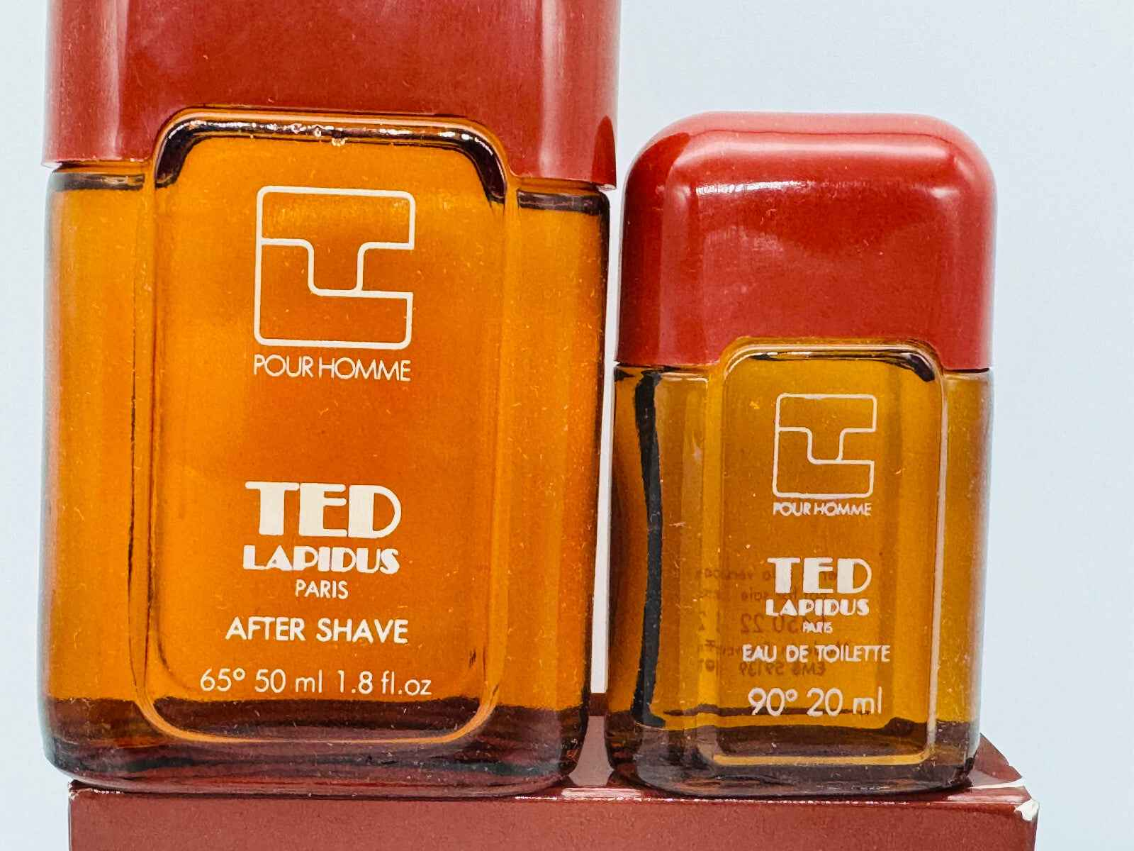 Set regalo di profumo Ted Lapidus Pour Homme con dopobarba e eau de toilette in bottiglie di vetro