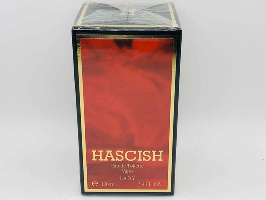 Scatola di profumo Veejaga Hascish Lady da 100 ml con design rosso elegante