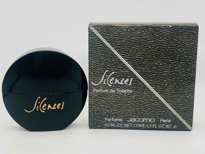 Profumo Vintage Jacomo Silences in confezione elegante con design nero ideale per collezionisti