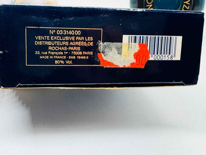 Scatola del profumo Rochas Byzance Vintage con etichetta di vendita esclusiva e dettagli di origine