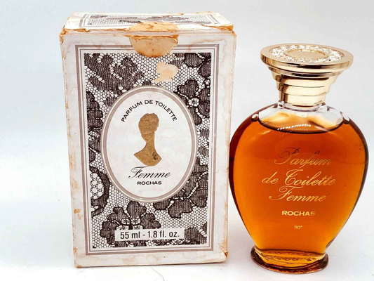 Profumo Rochas Femme Vintage in bottiglia da 55 ml con confezione originale elegante