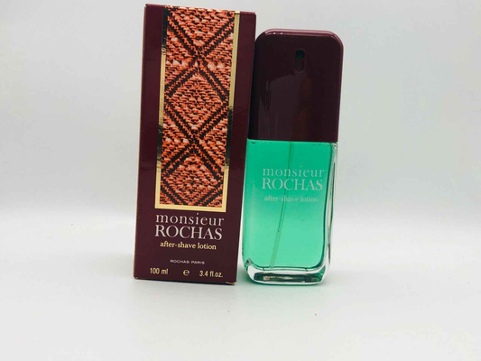 Flacone di lozione dopo barba Rochas Monsieur Pour Homme da 100 ml con confezione elegante