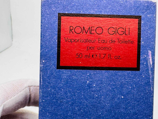 Scatola di profumo Romeo Gigli Uomo Vintage, Eau de Toilette da 50 ml con etichetta rossa