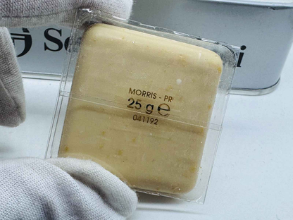 Saponetta Morris PR da 25 g in confezione per il Profumo Sergio Tacchini Uomo