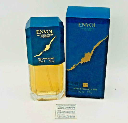 Profumo Ted Lapidus Envol Vintage da 50ml con confezione blu e dorata