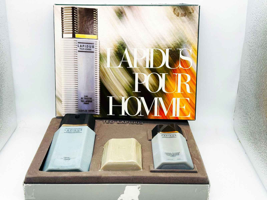 Set regalo Ted Lapidus Pour Homme con profumo, shampoo e sapone in confezione elegante