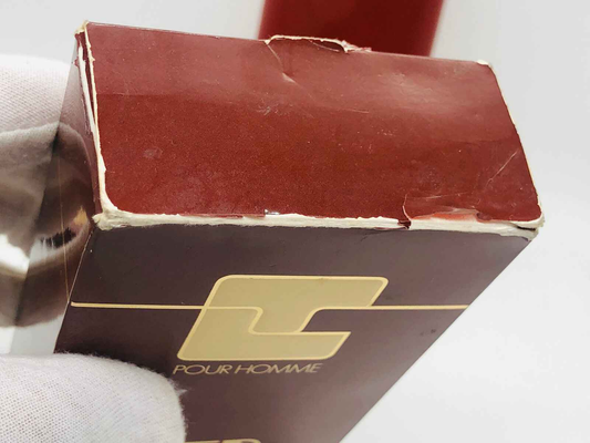 Confezione vintage di profumo Ted Lapidus Pour Homme Vintage con dettagli in oro e finitura marrone
