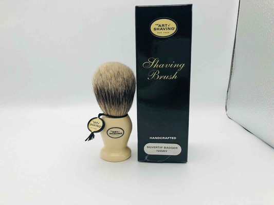 Pennello Tasso Silvertip The Art Of Shaving con manico in resina e setole morbide per una rasatura di lusso