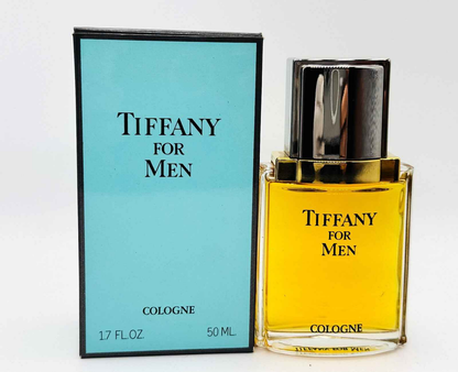 Profumo Tiffany For Men Vintage in bottiglia elegante con confezione blu e oro da 50 ml