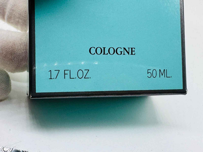 Scatola di profumo Tiffany For Men Vintage da 50 ml con etichetta di cologne in blu