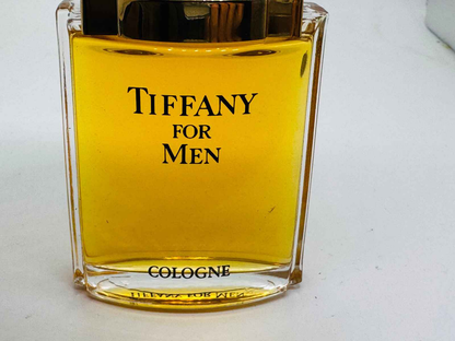Flacone di profumo Tiffany For Men Vintage in vetro trasparente con etichetta nera
