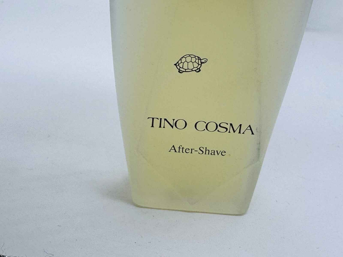 Dopo barba Tino Cosma Uomo Vintage in flacone trasparente con logo tartaruga