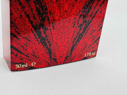 Scatola del profumo Gem Vintage di Van Cleef & Arpels da 50 ml con design rosso e dettagli eleganti