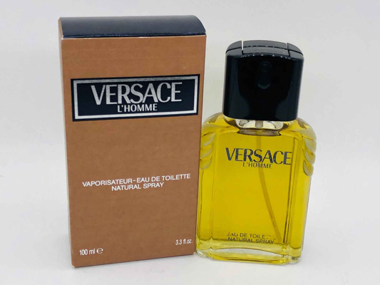 Profumo Versace Homme Vintage in flacone da 100 ml con spray naturale e confezione elegante