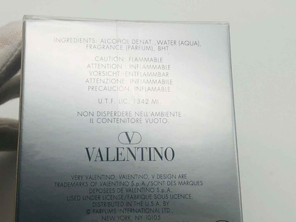 Flacone di profumo Very Valentino Pour Homme in confezione elegante con ingradienti e avvertenze
