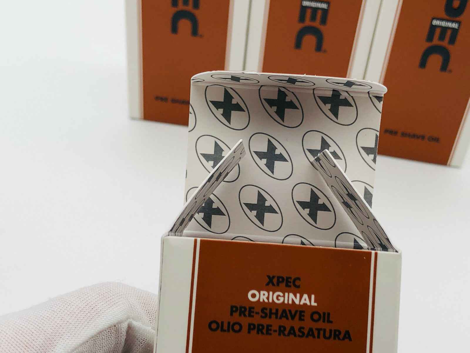 Confezione di olio pre barba Xpec originale, ideale per una rasatura fluida e senza irritazioni
